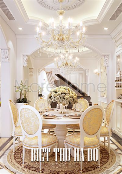 Thiết kế nội thất biệt thự tân cổ điển cao cấp tại Hà Đô